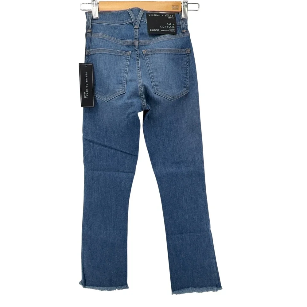 Veronica Beard Carly Skinny Jeans Womens Size 23 Sunrise Blue‎ Frayed Hem NWT